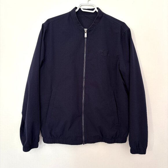 Scotch & Soda Seersucker Full Zip Jacket Navy Blue Men's Size S - Picture 2 of 12